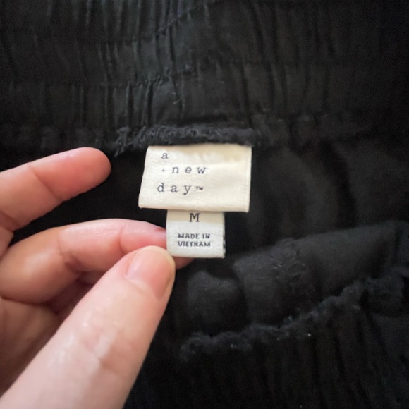 A New Day Women’s Ladies High Rise Black Linen Wide Leg Pant Medium - Picture 4 of 6